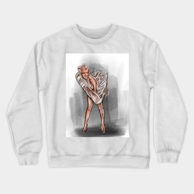 Marilyn Monroe Crewneck Sweatshirt by Svetlana Pelin